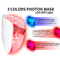Infrared Facial Rejuvenation 3 Colors Led Facial Mask Red Light For Skincare